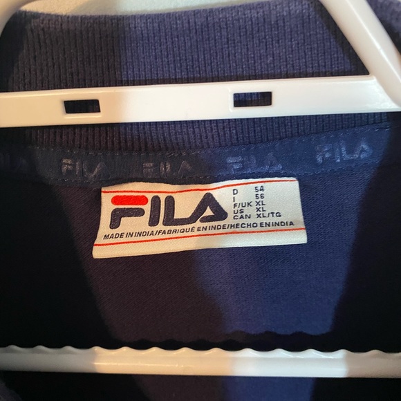Vintage Fila Polo Shirt - Navy Blue - Mens Large - Picture 3 of 5